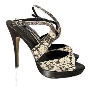 Aldo snake skin strappy heel | size 8/39